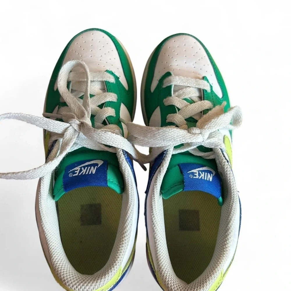 Nike Dunk Low GS Stadium Green Royal 3Y – Kids Color Block Sneakers